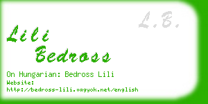 lili bedross business card